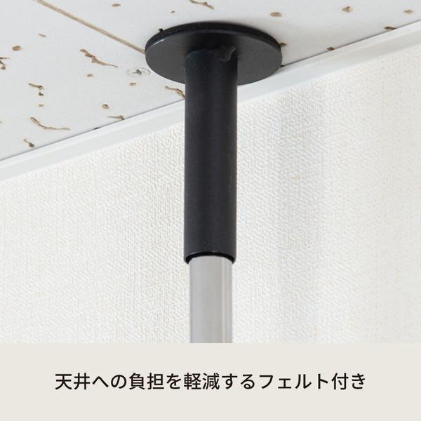 つっぱりラック アクシス(ブラウン/ブラック) 収納棚 壁面収納 ウォールラック 北欧風 韓国インテリア 木製 木目 シンプル NK-6011