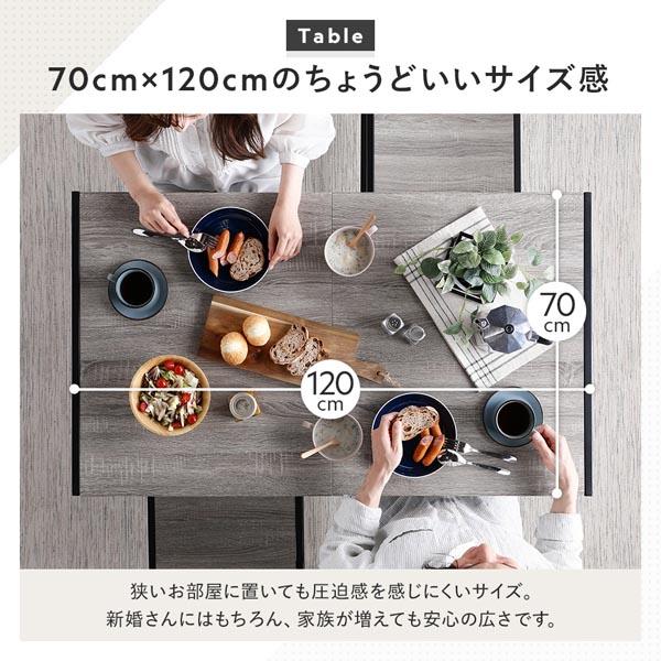 ダイニングセット 5点セット ダイニングテーブル 幅120cm ダイニングチェア 4脚 ナチュラル スチール インテリア家具 組立品