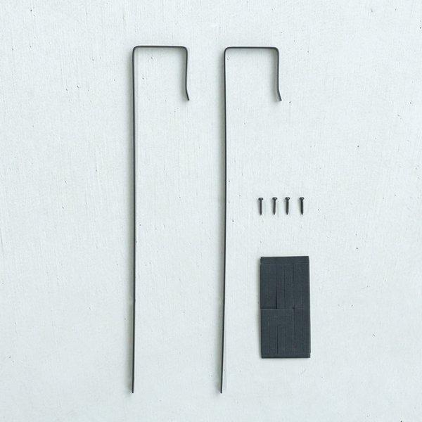 〔10個セット〕ドア掛けフック(ブラック/黒) アイアン DIY 省スペース ドアミラ ミラーフック 賃貸 ドアフック 業務用 NK-009 (ミラー別売り)_4