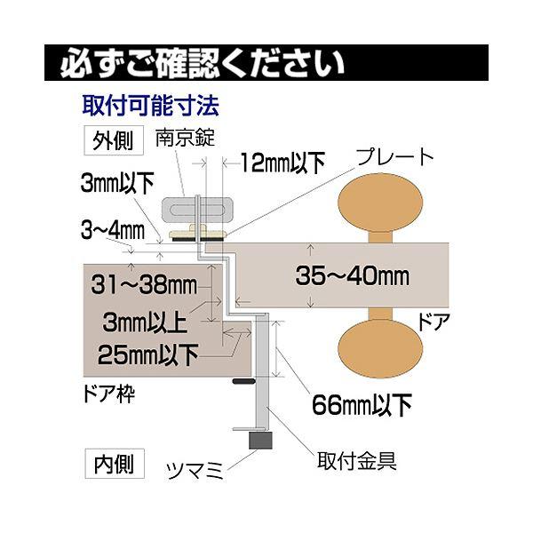 ガードロック外開き一枚扉用 物件管理ロック カブセ扉用 No.591 1セット（5個）の画像