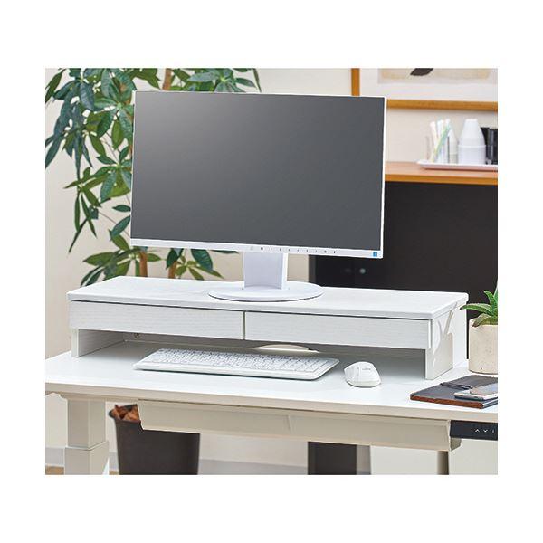 YAMAZENデスク上スタンド引出し付 幅780mm ブラック DTS-H8025（BK） 1台