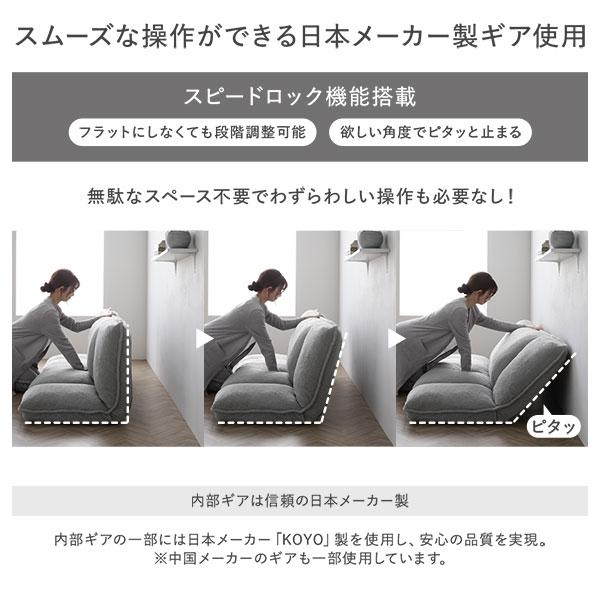 リクライニング フロアソファ 専用カバー 単品 2人掛け用 アイボリー