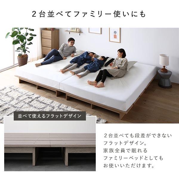 ローベッド ステージ無しタイプ キング 幅180cm 3ゾーンポケットコイルマットレス付 グレージュ フロアベッド_8