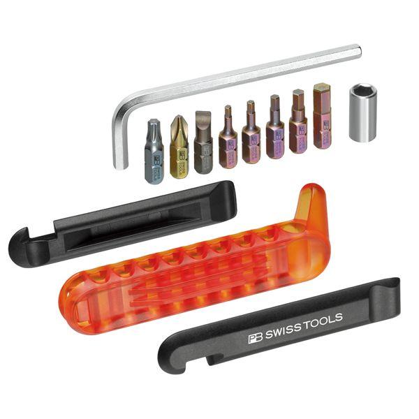 PB SWISS TOOLS ピービースイスツールズ 13点組 自転車用マルチツール バイクツールセット ブルー ペーパーボックス入 470.BLUECBB_2