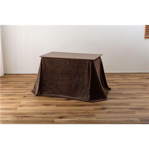 ダイニング用 こたつ布団 約W247×D202cm ブラウン 天板サイズ105×60専用 完成品_1