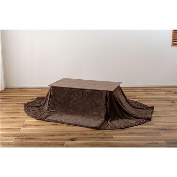 ダイニング用 こたつ布団 約W247×D202cm ブラウン 天板サイズ105×60専用 完成品_2