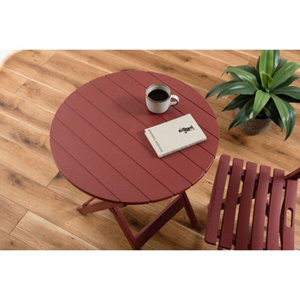 フォールディングテーブル 約W62×D62×H70cm レッド 折りたたみ式 完成品_2