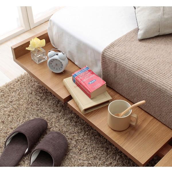 ベッド フレーム セミダブル 北欧風 木目調 ナチュラルテイスト すのこ