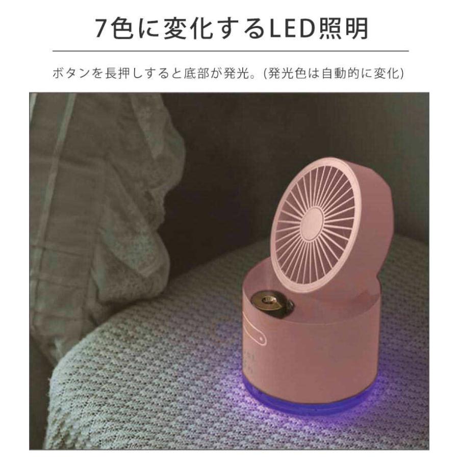 パーソナルミストファン 加湿器とファンがセット 卓上扇風機 usb