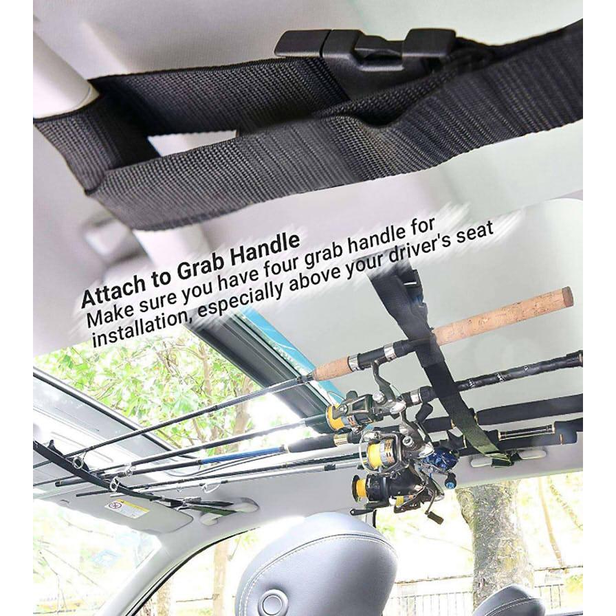 車内用 釣竿 ラック Amazon | HAMILO 車用ロッドホルダー 車載 天井収納 面ファスナー式