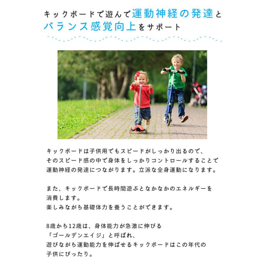 キックボード キックスクーター 子供用 2輪 フットブレーキ付き 光る