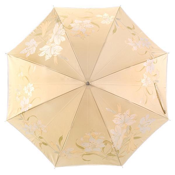 日本製〕【晴雨兼用】長傘 絵おり 百合（ゆり）まるで花束のように