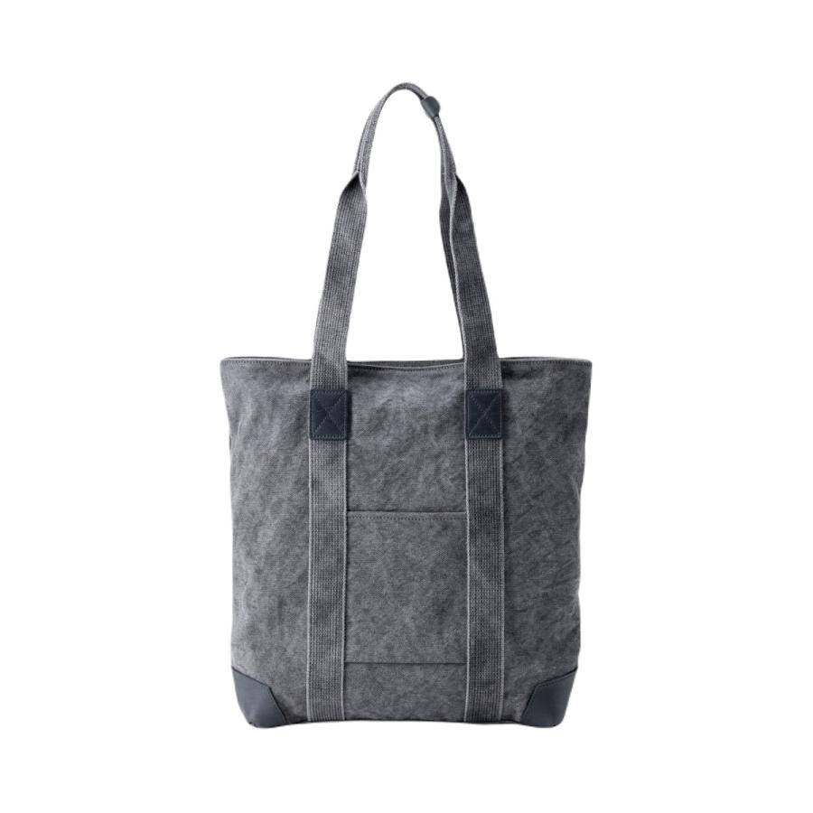 豊岡鞄（認定商品・FEEDBAG）豊岡製・神鍋山火山灰染め（松煙炭入り） 8号帆布・縦型トートバッグ FB-100-B | 