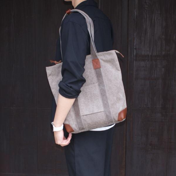 豊岡鞄（認定商品・FEEDBAG）豊岡製・神鍋山火山灰染め（松煙炭入り） 8号帆布・縦型トートバッグ FB-100-B |  | 08