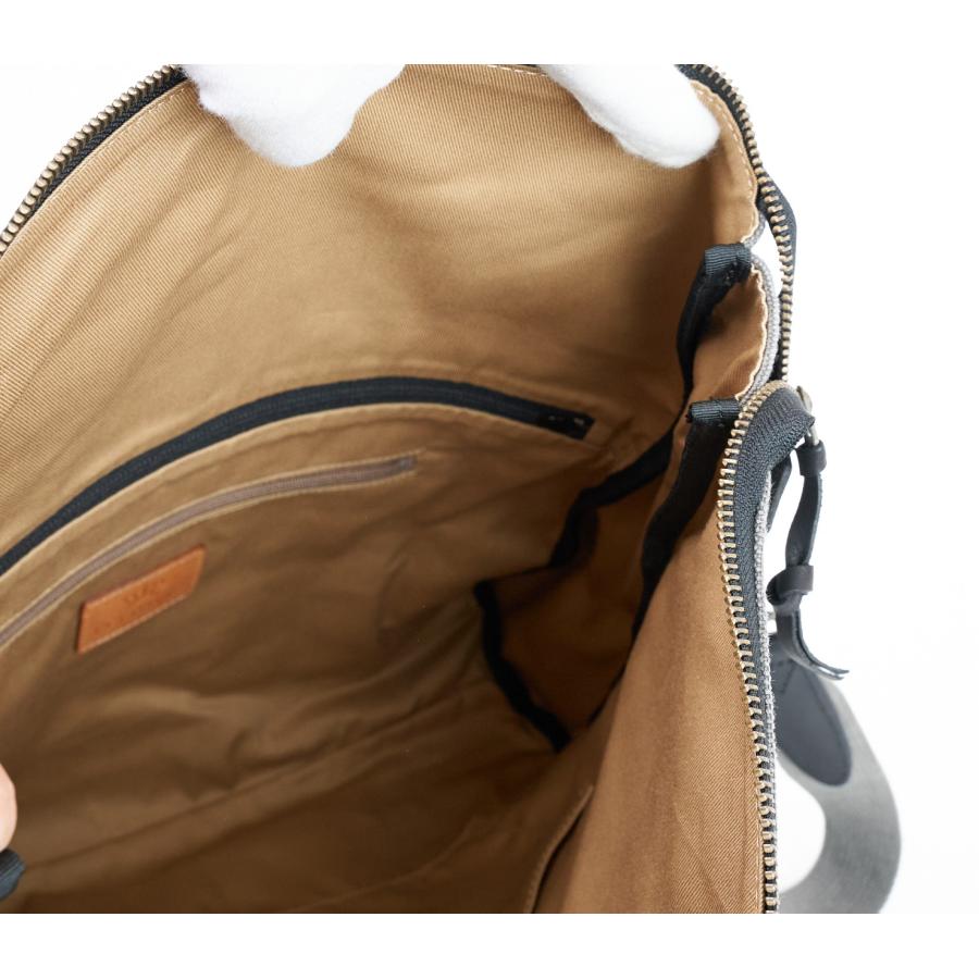 豊岡鞄（認定商品・FEEDBAG）豊岡製・神鍋山火山灰+墨染め 8号帆布・二つ折れショルダー FB-103 |  | 05