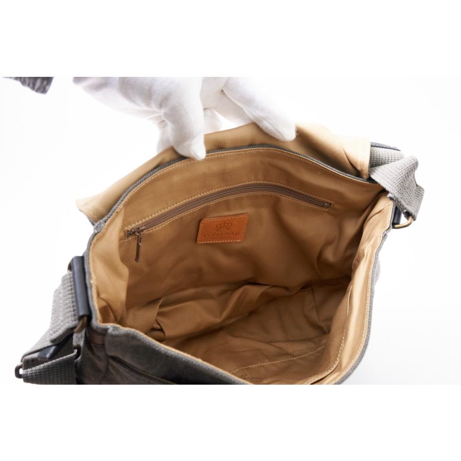 豊岡鞄・認定品（FEEDBAG）豊岡製・神鍋山火山灰+墨染め 8号帆布