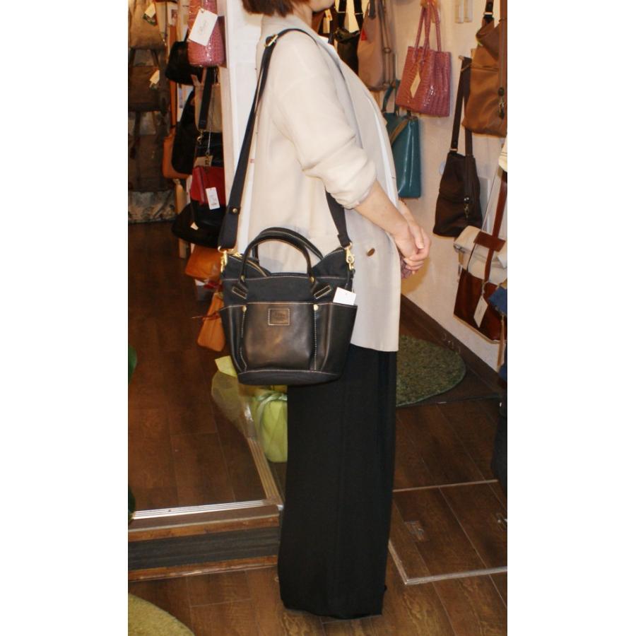 Folna Folna（フォルナ）レザーx帆布・2Wayガーデンバッグ（日本製
