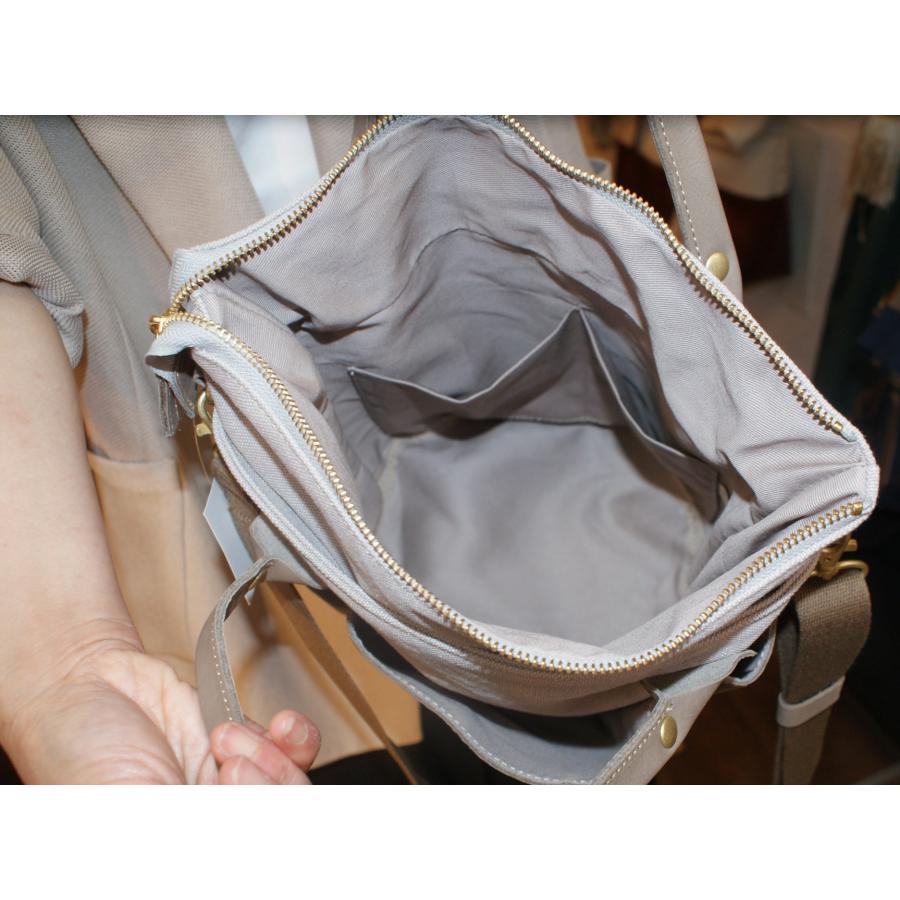 Folna Folna（フォルナ）レザーx帆布・2Wayガーデンバッグ（日本製