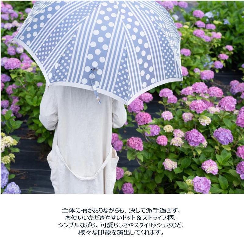 〔日本製〕ドット＆ストライプ【晴雨兼用】折りたたみ傘　　kirie　　タテ糸とヨコ糸で織りなす色のハーモニー 　kr-ds |  | 08