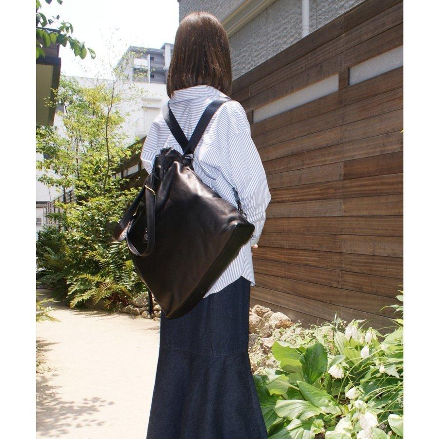 Less／レスデザイン〕-Less オイルレザー・牛革製 大き目サイズ 