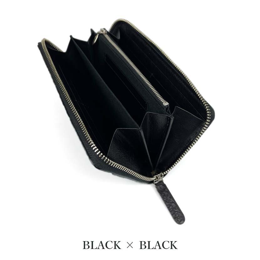 SUNAMURA 砂村 日本製 高級鮫革シャークレザー ラウンドファスナー長  