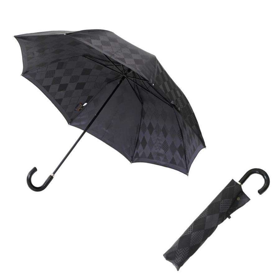 【紳士用・晴雨兼用傘】槙田商店　折りたたみ傘（日本製）甲州織 ビジネスシーンに寄り添った大人の晴雨傘 monotone　アーガイル　mt-ag |  | 01