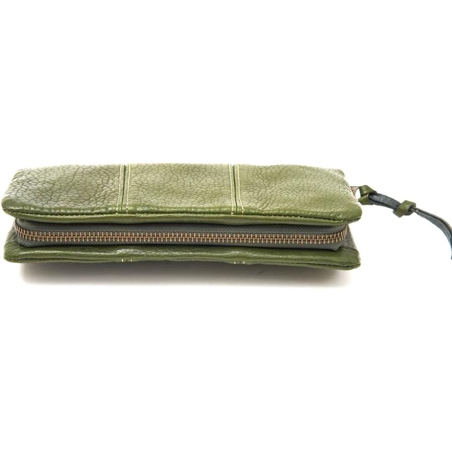豊岡財布（認定商品・FEEDBAG）ｘrena 豊岡【レッザボタニカ】豊岡製・牛革（レッザボタニカ）ワイン・お茶染め　ラウンドファスナー長財布（rt-030） |  | 03