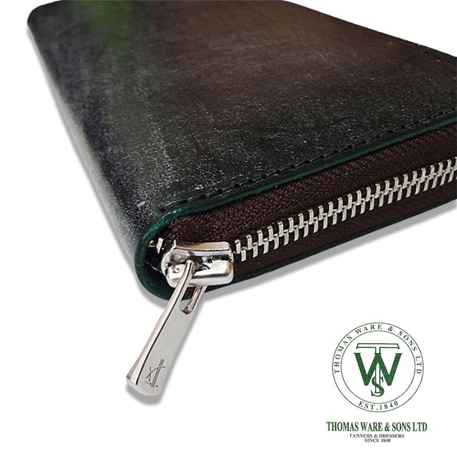 日本製〕【トーマスウェア社製】ブライドルレザーラウンドジップ