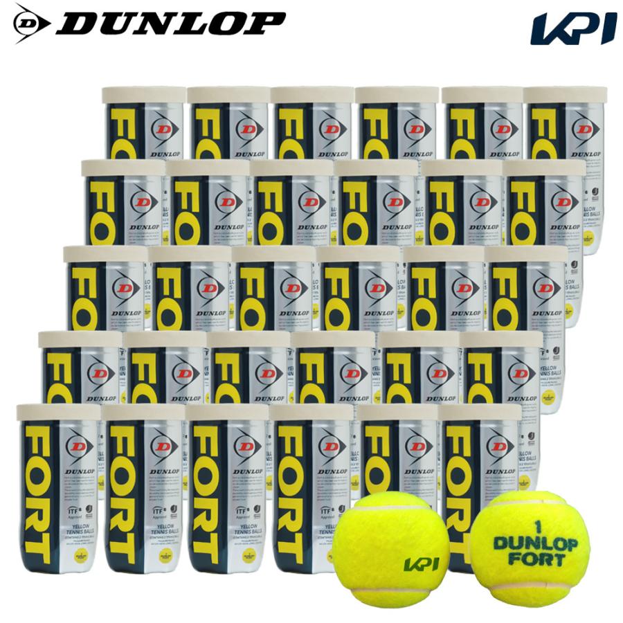 品数豊富！ [2個入]1箱 フォート 「FORT ダンロップ 「365日出荷」「KPIオリジナルモデル」「新パッケージ」DUNLOP 30缶/60球 『即日出荷』 KPIロゴ」テニスボール 硬式