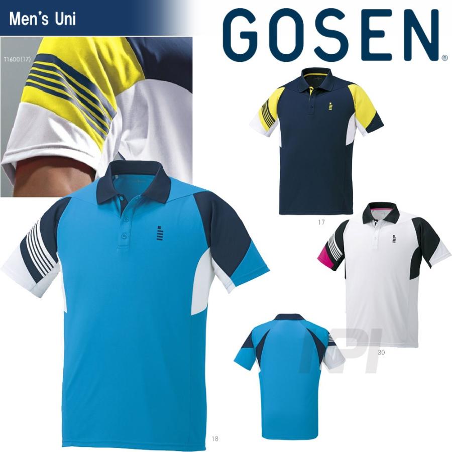 テニスウェア ユニセックス ゴーセン GOSEN ゲームシャツ T1600 2016SS テニコレ掲載 2017モデル｜kpi24