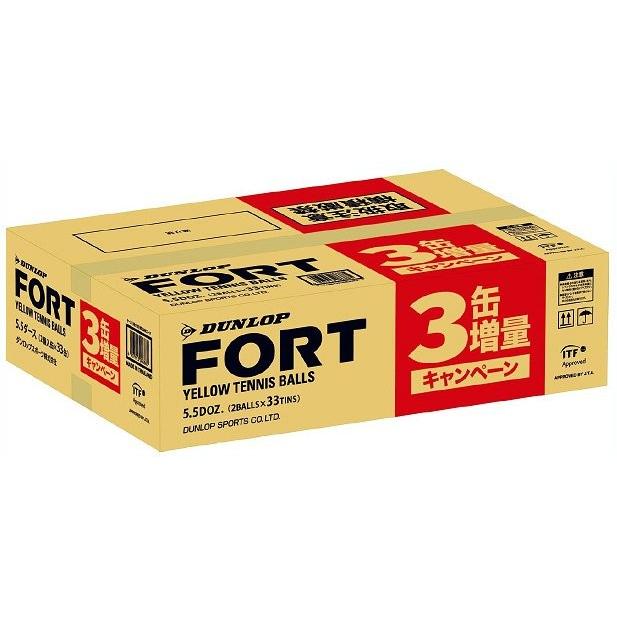 「3缶増量パック」DUNLOP ダンロップ 「FORT フォート [2個入]1箱 30缶＋3缶/66球 」テニスボール  『即日出荷』｜kpi｜02