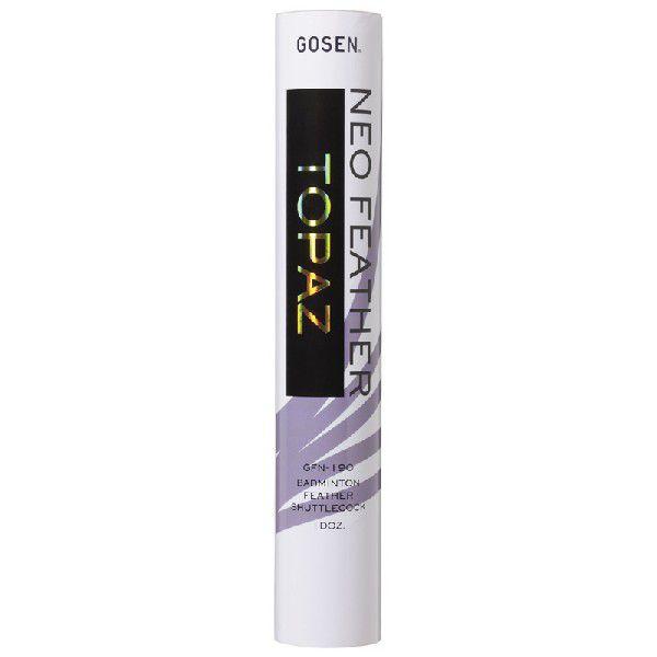 【新品未使用】GOSEN GFN 120 羽根シャトル 10本3番 GOSEN（ゴーセン） 「ネオフェザー トパーズ 1ダース GFN-190
