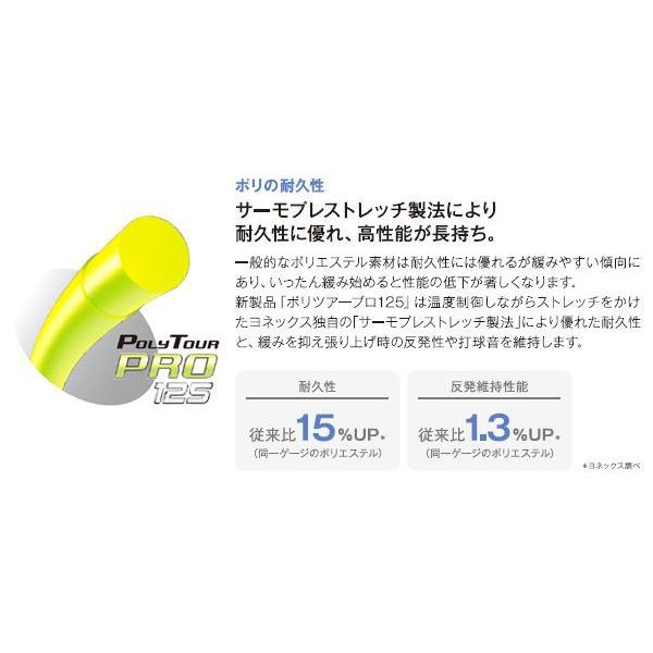 YONEX ヨネックス 「POLY TOUR PRO 125 ポリツアープロ125  240mロール PTP125-2」硬式テニスストリング ガット｜kpi｜03