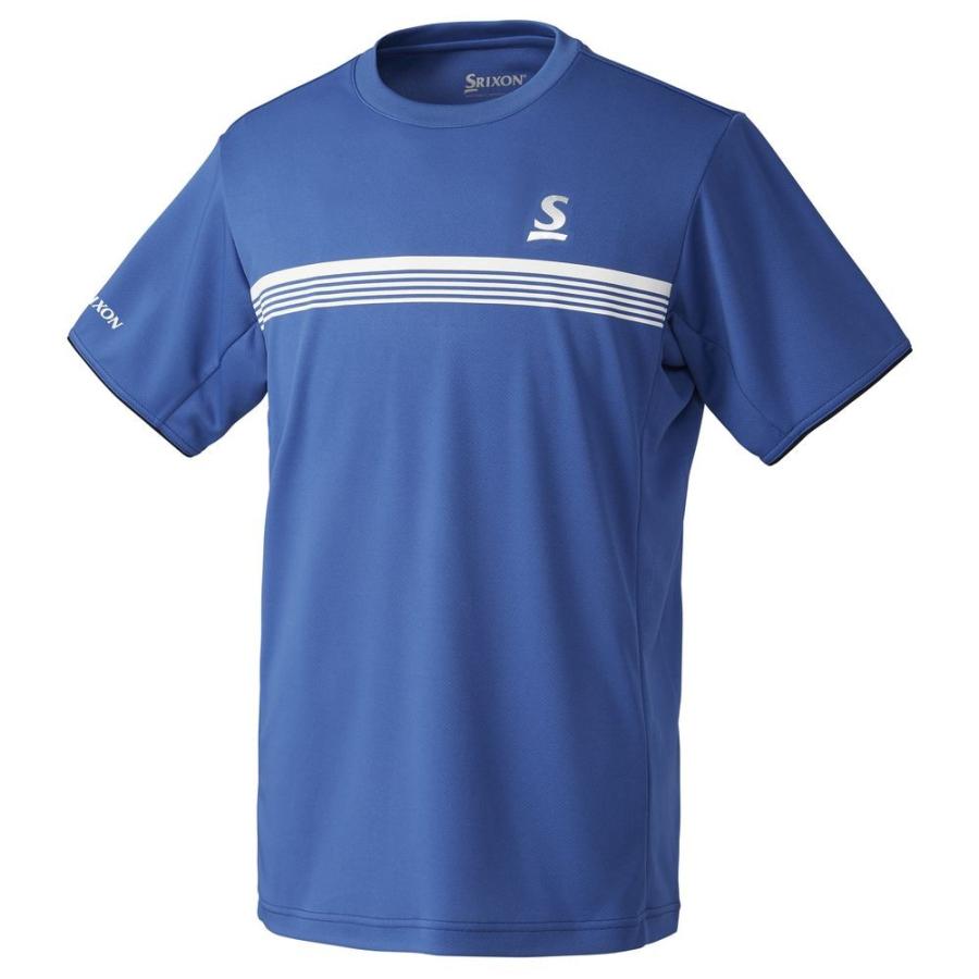 SRIXONスポーツウェアセット テニス（青・ストライプ） SRIXON スリクソン テニスウェア ユニセックス Tシャツ SDL-8903