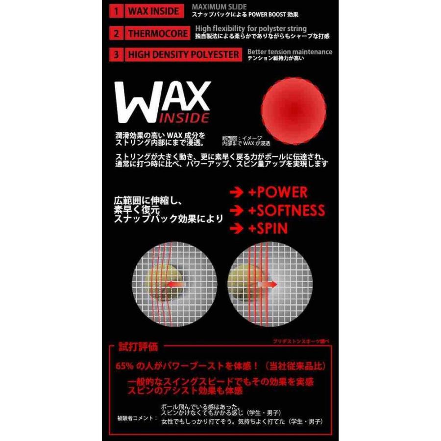 Tecnifibre テクニファイバー 「PRO RED CODE WAX 1.25 プロレッドコードワックス TFG521」硬式テニスストリング ガット｜kpi｜02