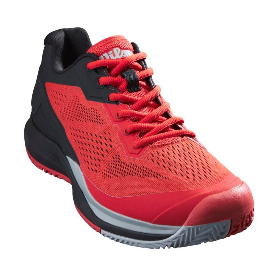 Wilson テニスシューズ ブラック/レッド シューズ,オールコート用,ウイルソン | テニスジャパン本店