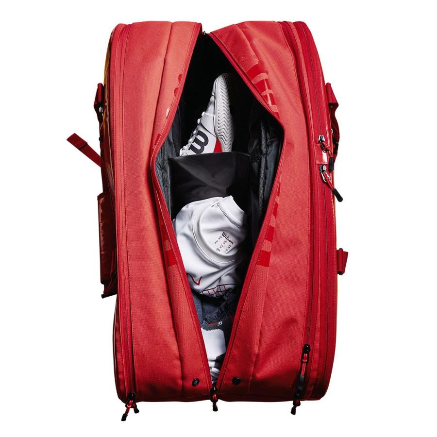 Wilson ウイルソン テニスバッグ SUPER TOUR 3 COMP RED Wilson ウイルソン テニスバッグ SUPER TOUR 3 COMP RED