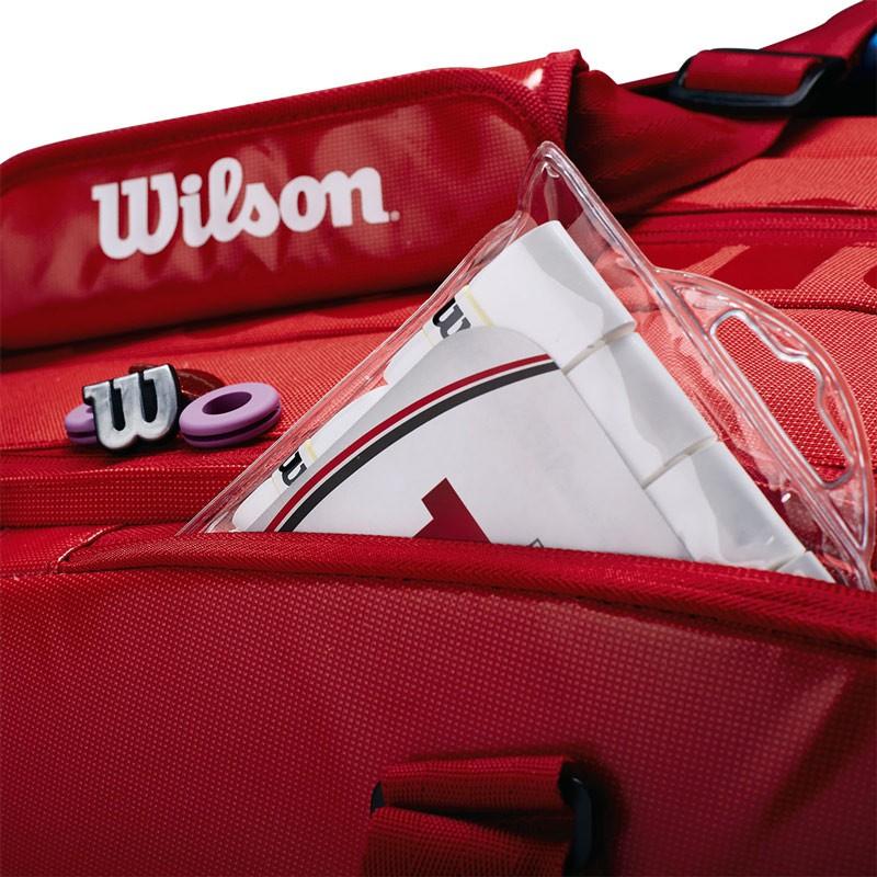 Wilson ウイルソン テニスバッグ SUPER TOUR 3 COMP RED Wilson ウイルソン テニスバッグ SUPER TOUR 3 COMP RED