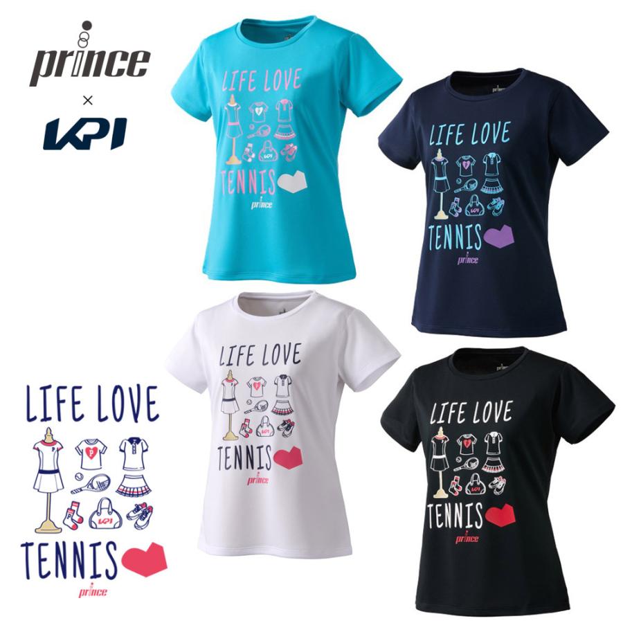 プリンス Prince テニスウェア レディース prince×KPIコラボ グラフィックTシャツ LIFE LOVE TENNIS WS2905K  2022SS 『即日出荷』 XBlL47CrES, テニス - sprintmart.com