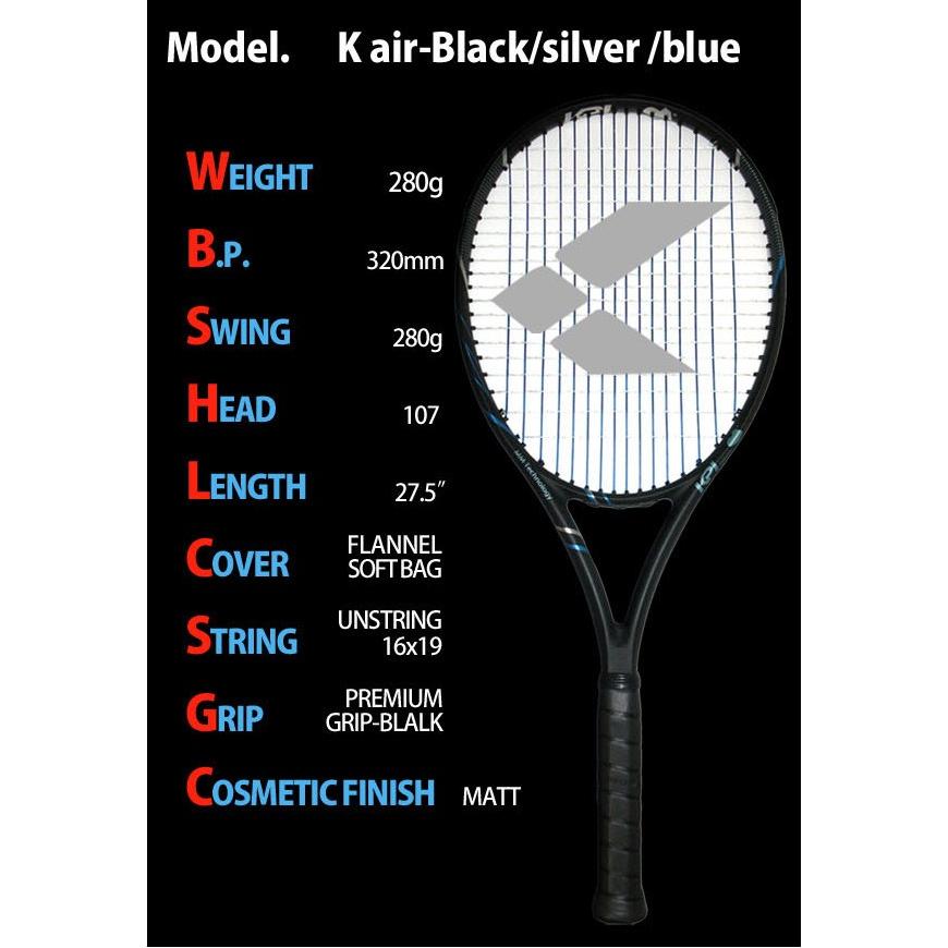 KPI ケイピーアイ 「K air-Black/silver /blue」フレームのみ 硬式
