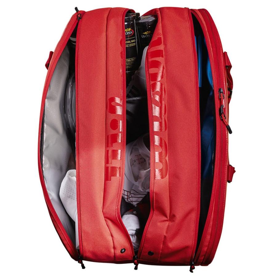 Wilson ウイルソン テニスバッグ SUPER TOUR 3 COMP RED Wilson ウイルソン テニスバッグ SUPER TOUR 3 COMP RED