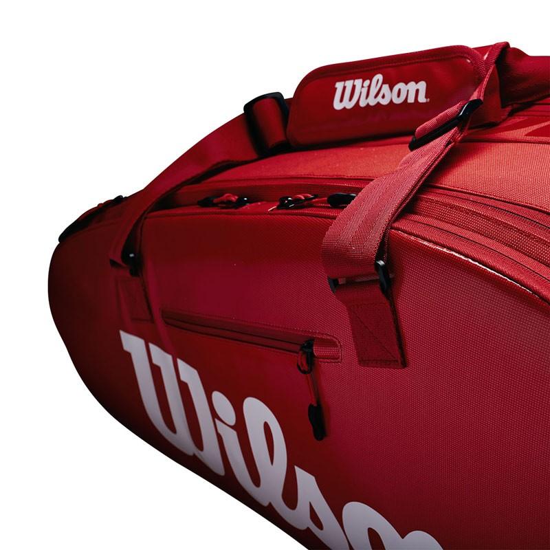 Wilson ウイルソン テニスバッグ SUPER TOUR 3 COMP RED Wilson ウイルソン テニスバッグ SUPER TOUR 3 COMP RED