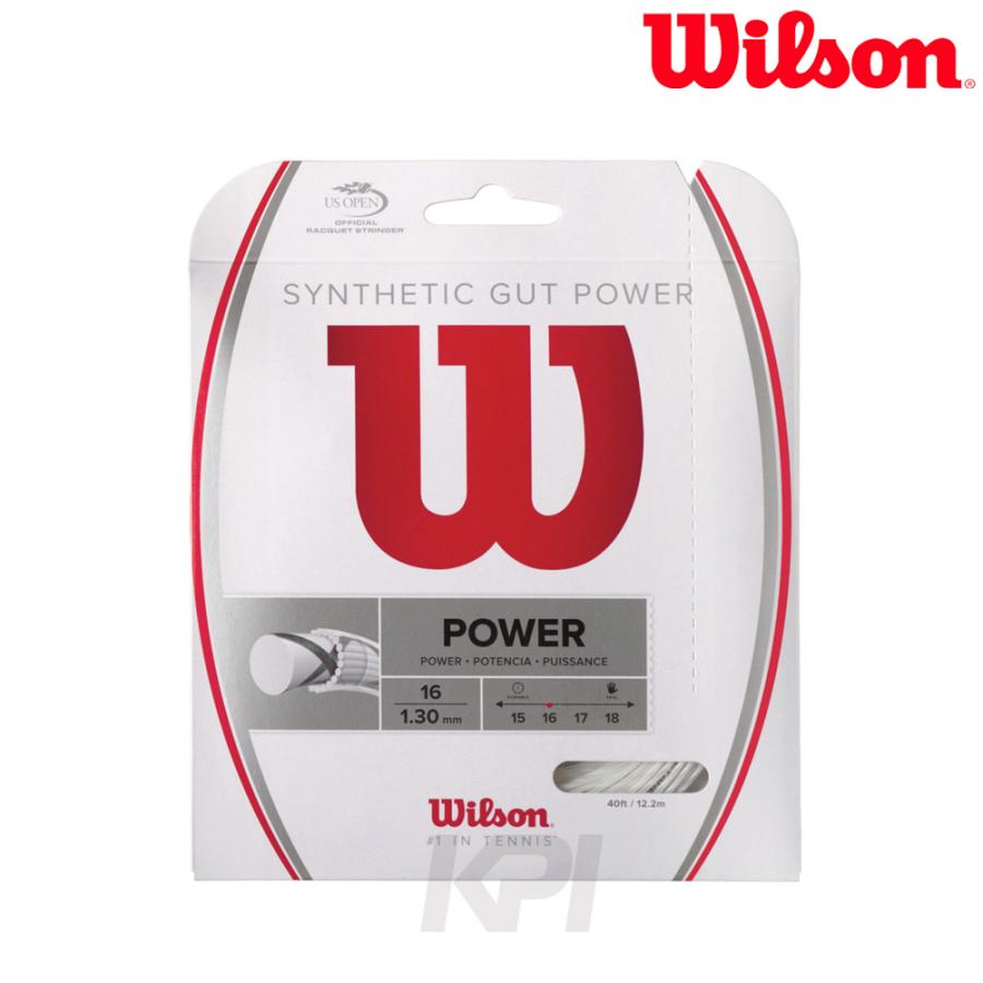 Wilson ウイルソン 「SYNTHETIC GUT POWER 16 シンセティック・ガット・パワー16 WRZ945100」硬式テニスストリング  ガット 硬式テニス