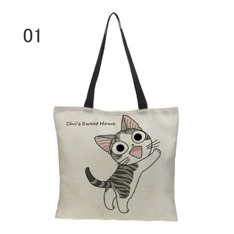 セール 2280円 1980円 猫柄 選べるデザイン 猫 かわいい イラスト 肩掛けキャンバストートバッグ バッグ リネン 麻 ネコ ねこ ショッピング バッグ Bag 002 横浜元町cat Diva 通販 Yahoo ショッピング