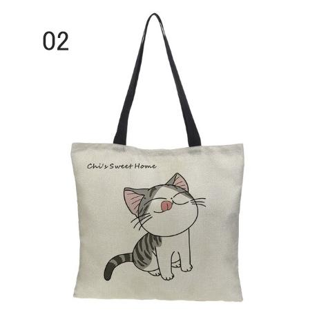 猫柄 選べるデザイン 猫 かわいい イラスト 肩掛けキャンバストートバッグ バッグ リネン 麻 ネコ ねこ ショッピングバッグ Bag 002 横浜元町cat Diva 通販 Yahoo ショッピング