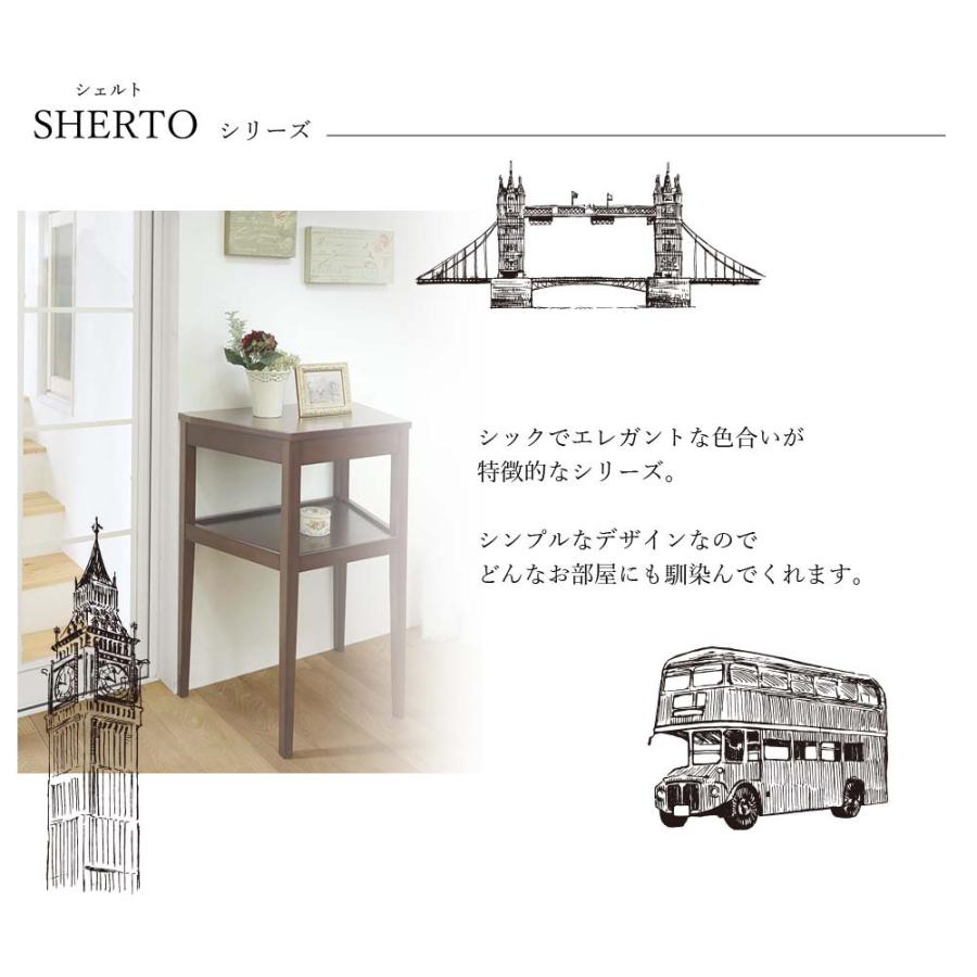 シェルト コンソール コンソール コンソールテーブル ミニテーブル 電話台 ファックス台FA×台 サイドテーブル 木製 ブラウン シンプル おしゃれの画像