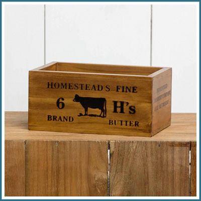 H S Butter Box 木箱 整理箱 木製ボックス 収納ボックス 収納box 収納ケース ウッドボックス 小物入れ 小物収納 小物収納ケース 道具箱 整理 Axcs0237 デザイン雑貨 家具 ワカバマート 通販 Yahoo ショッピング