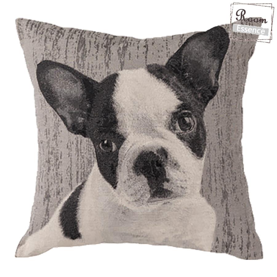 クッション ドッグ 45 45cm クッション 枕 座布団 おしゃれ インテリア かわいい ソファ ポリエステル 犬 ボストンテリア グレー ホワイト Azmy4324 デザイン雑貨 家具 ワカバマート 通販 Yahoo ショッピング