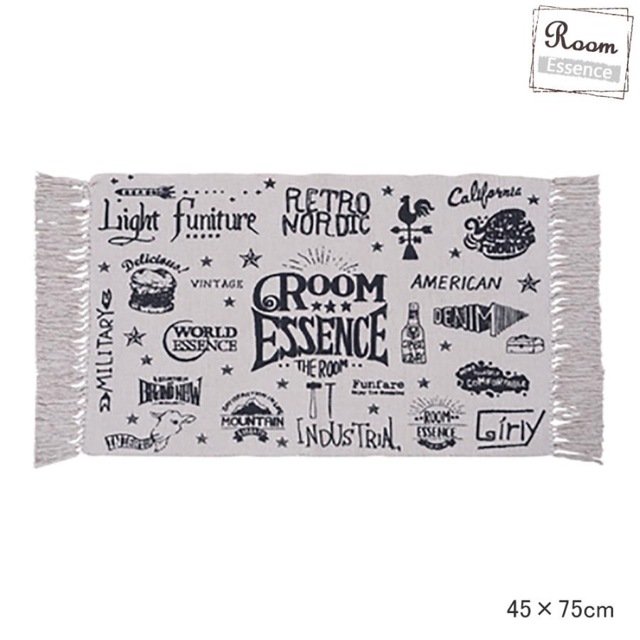 マット 45 75cm 玄関マット ラグ カーペット 敷物 おしゃれ インテリア かわいい すべり止め 洗える コットン フリンジ 英字 文字柄 足ふ Azmy4411 デザイン雑貨 家具 ワカバマート 通販 Yahoo ショッピング