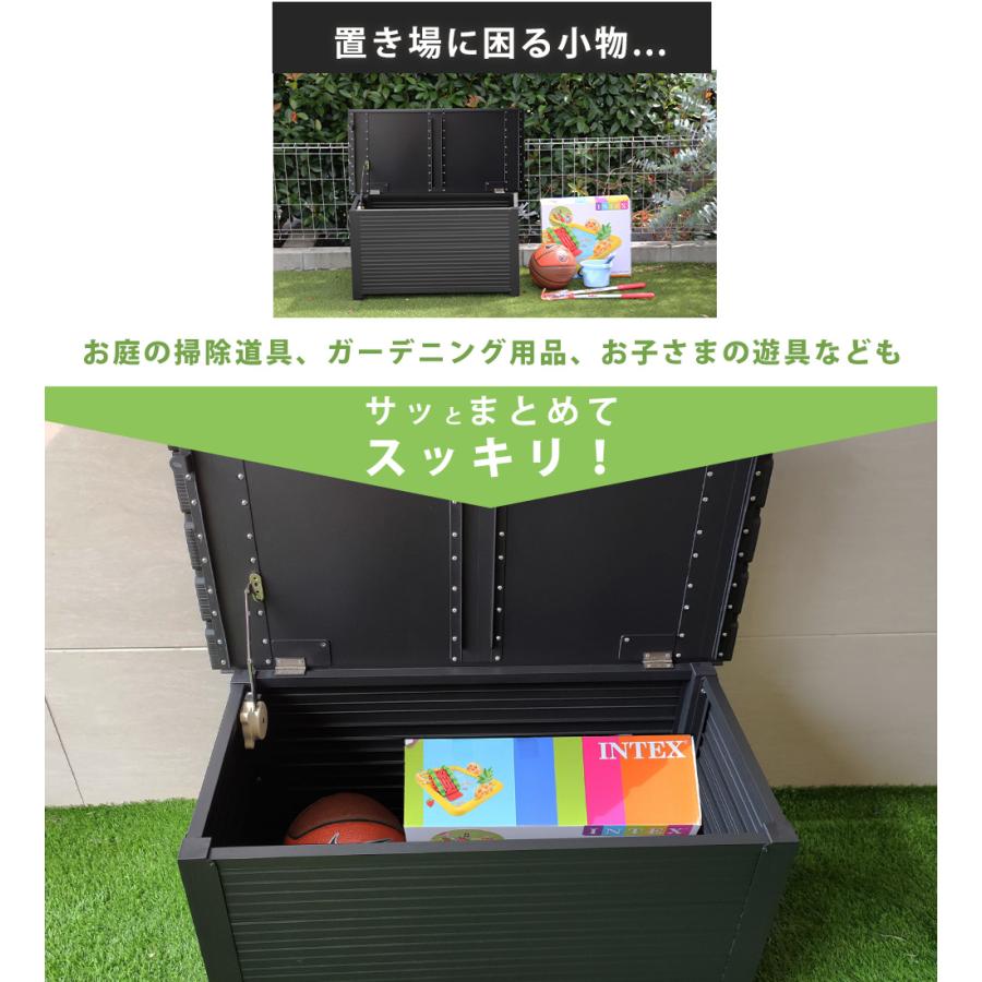 屋外収納庫 物置 屋外 ゴミステーション 物置 小型 ベンチストッカー 収納ボックス_11